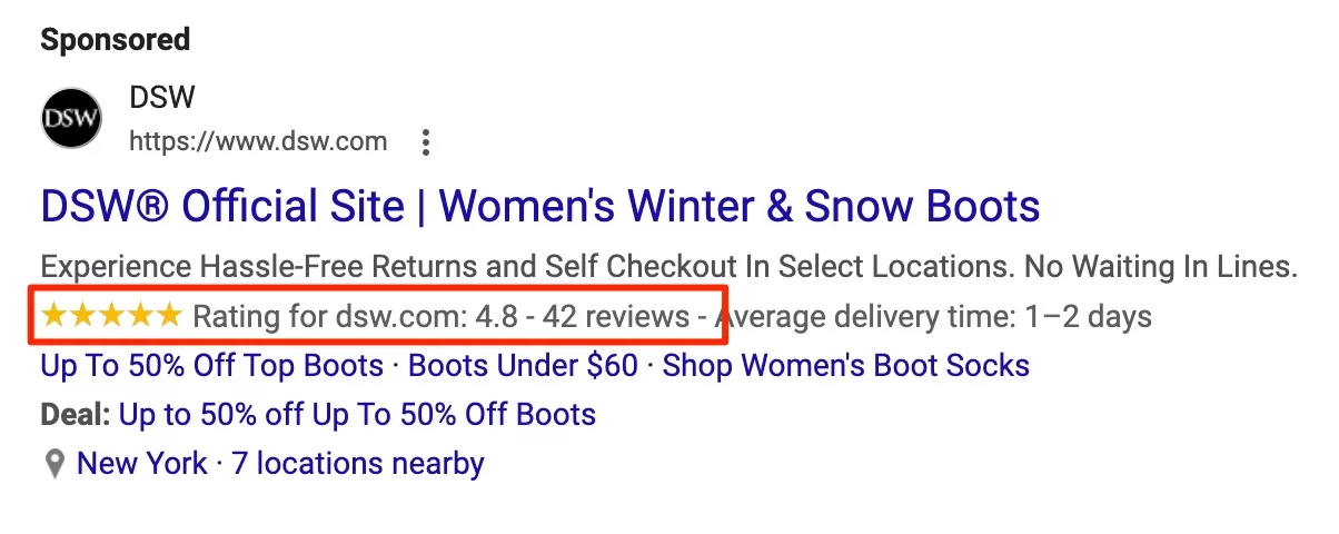 social proof in search ads
