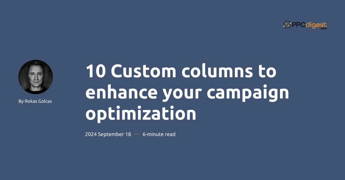 custom columns in google ads