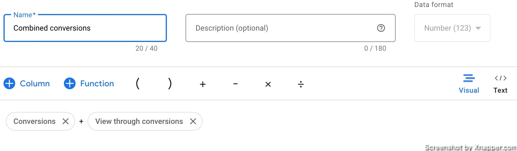 combined conversions formula