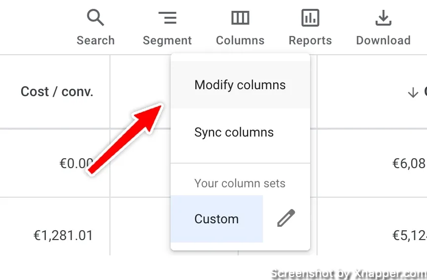 modify columns