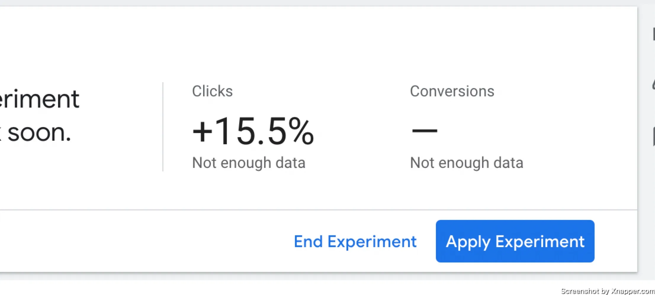 experiment summary