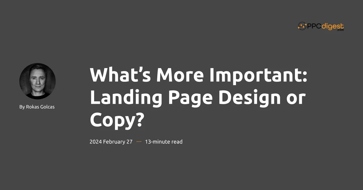 landing page design or copy